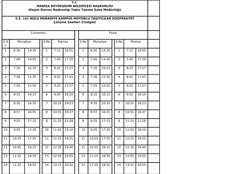 22 Manisa Otobüs Saatleri