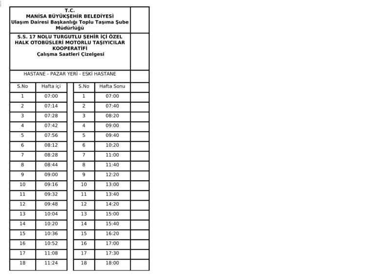 39 Manisa Otobüs Saatleri